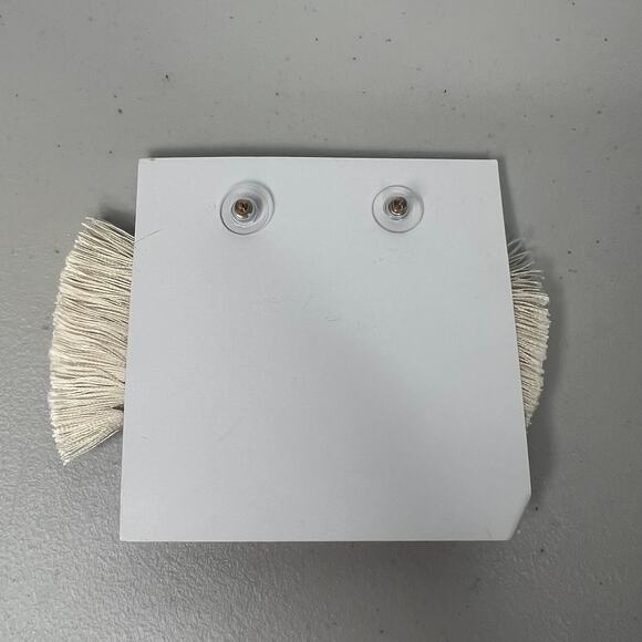 India Hicks Golden Beach Feather Fringe Earrings - Picture 4 of 7